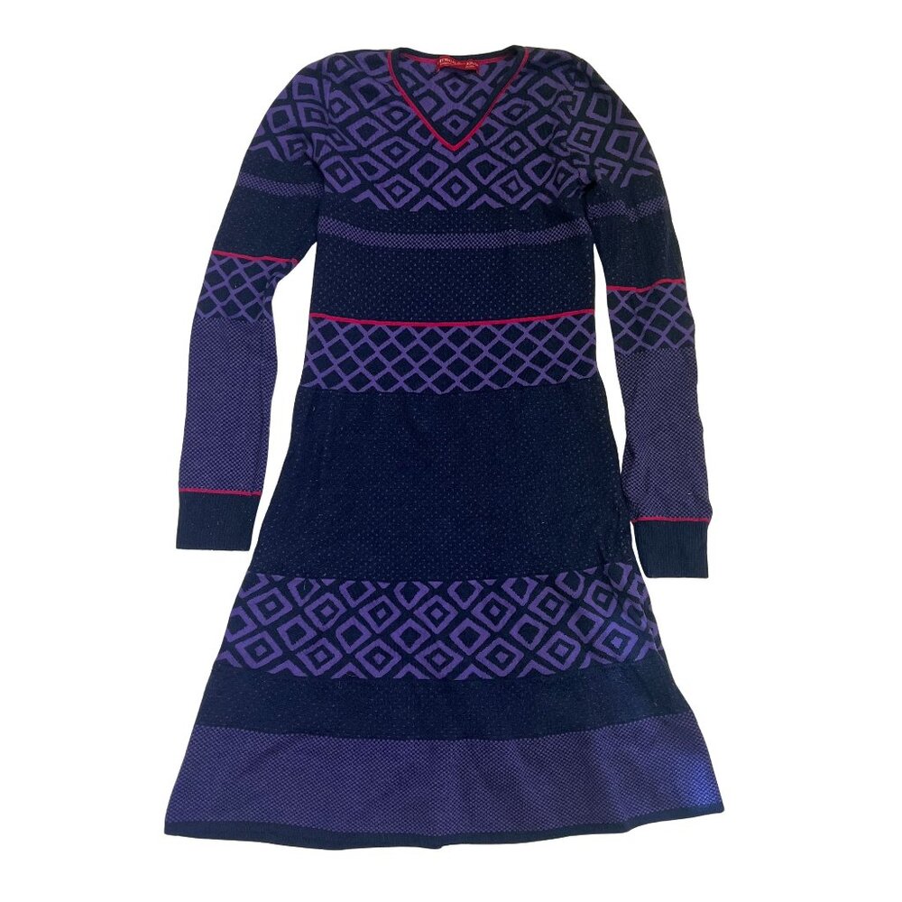 Krimson Klover Purple Fair Isle Sweater Dress